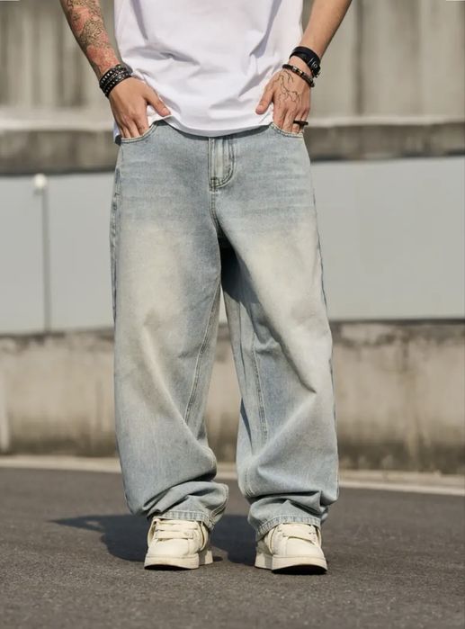 Vintage Washed Denim Pants