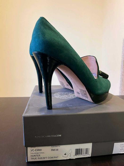 Sapatos Vince Camuto salto alto verdes tamanho 38