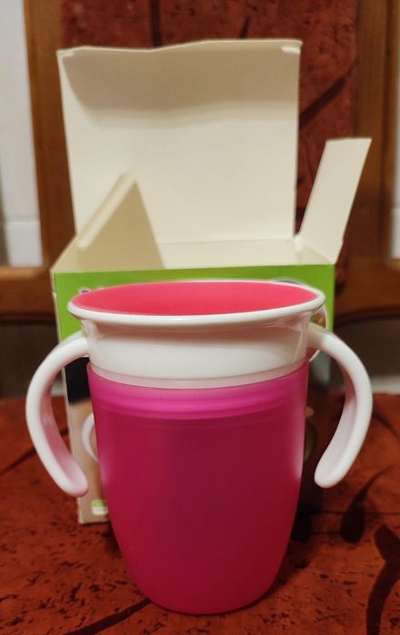 Чашка непроливайка дитяча 360 220мл Рожева
