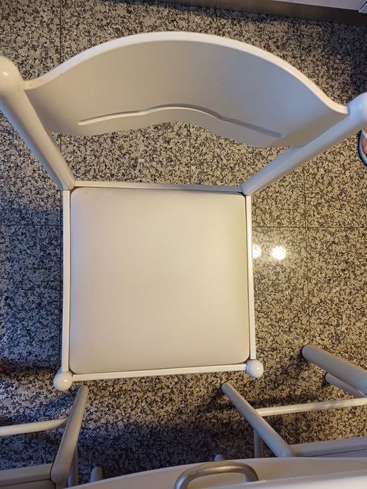 White Kitchen Chairs and Table with Drawer64584825884161123