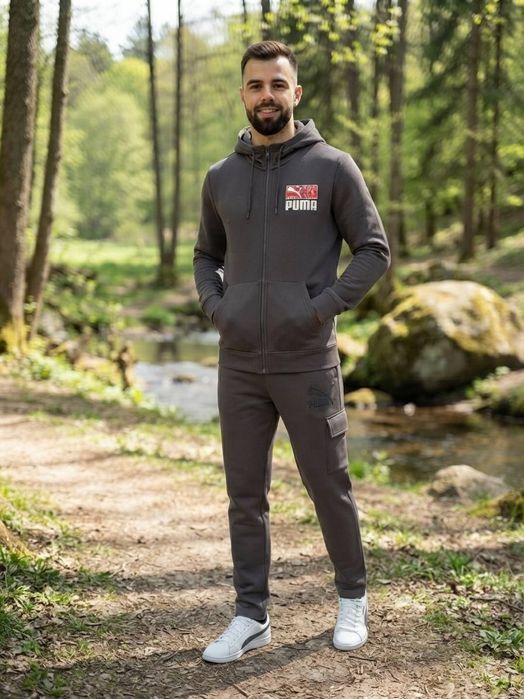 США! Чоловічі спортивні костюми Puma ESS Embossed Оригінал! На флісі! S-XL