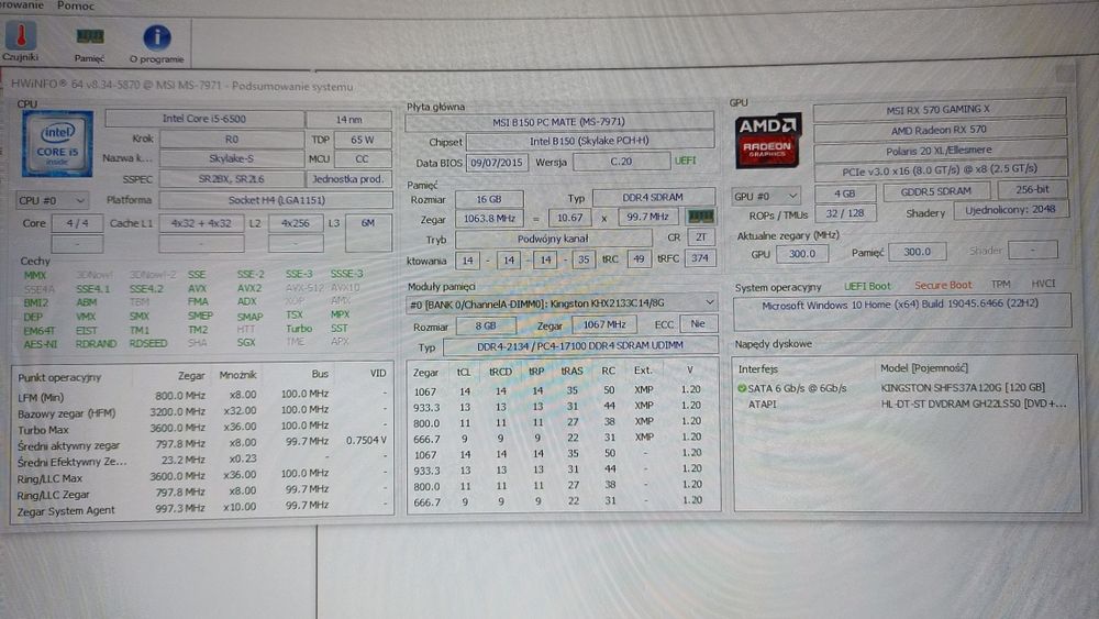 Budżetowy PC do grania - i5 6500 + RX 570 + 16GB RAM