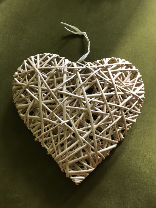 Serce wiklinowe dekoracja