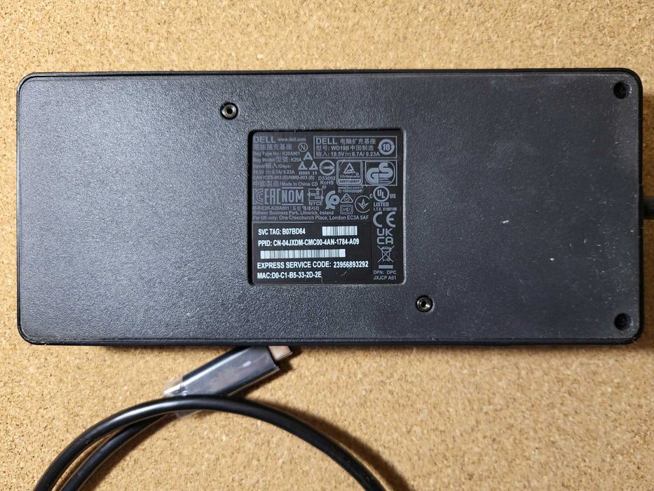 Stacja dokująca Dell WD19S USB-C | HDMI 4K | DP | Bez zasilacza