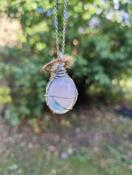 Zawieszka handmade Opalit | Stal Szlachetna