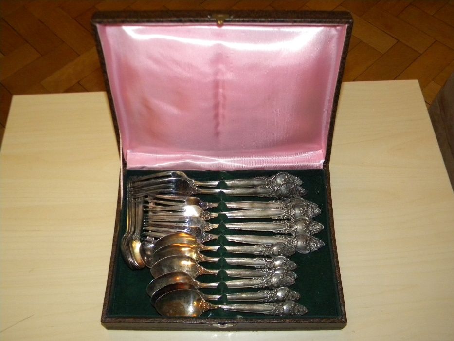 Sztućce posrebrzane radzieckie rosyjskie nieużywane stan idealny