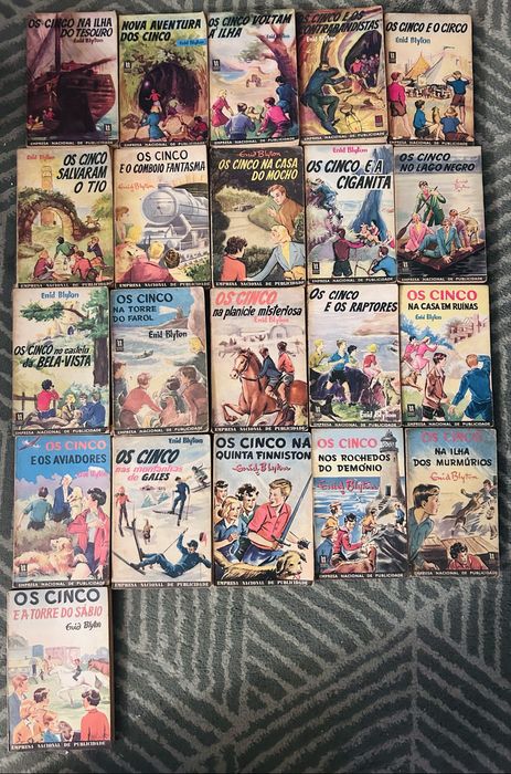 Coleção 21 livros “Os Cinco” , 1a edição anos 60