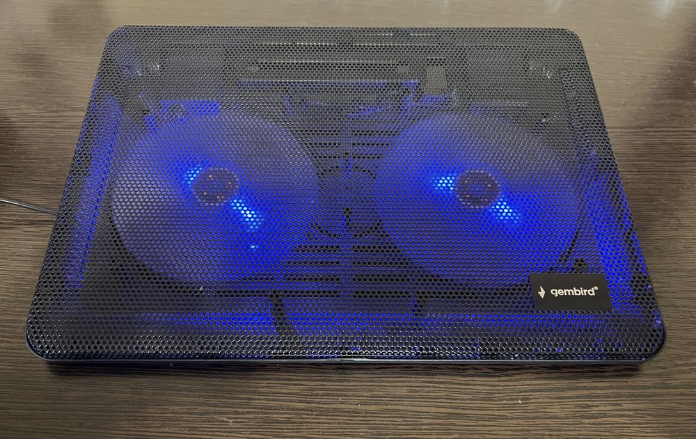 Охолоджуюча підставка для ноутбука Gembird NBS-2F15-01 Black 15,6"
