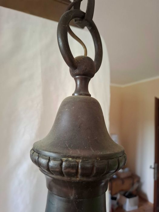 Antyk/Żyrandol mosiężny/mocno przed wojenny.