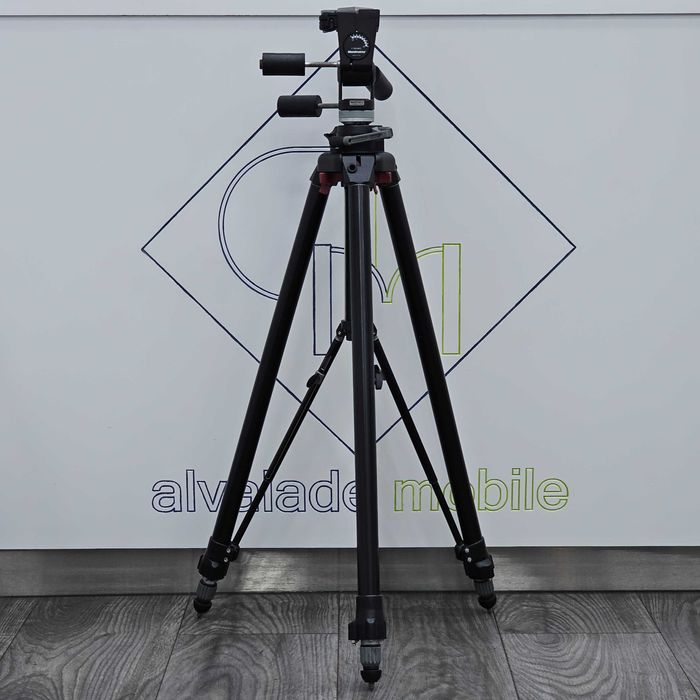 Tripé Manfrotto 058B + Cabeça 029 MK2 (3-Way)