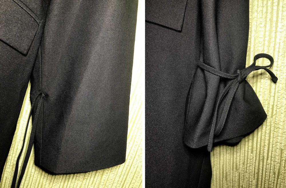 Довге чорне пальто оверсайз 60/66 розмір