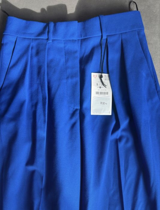 Spodnie Zara kobaltowe