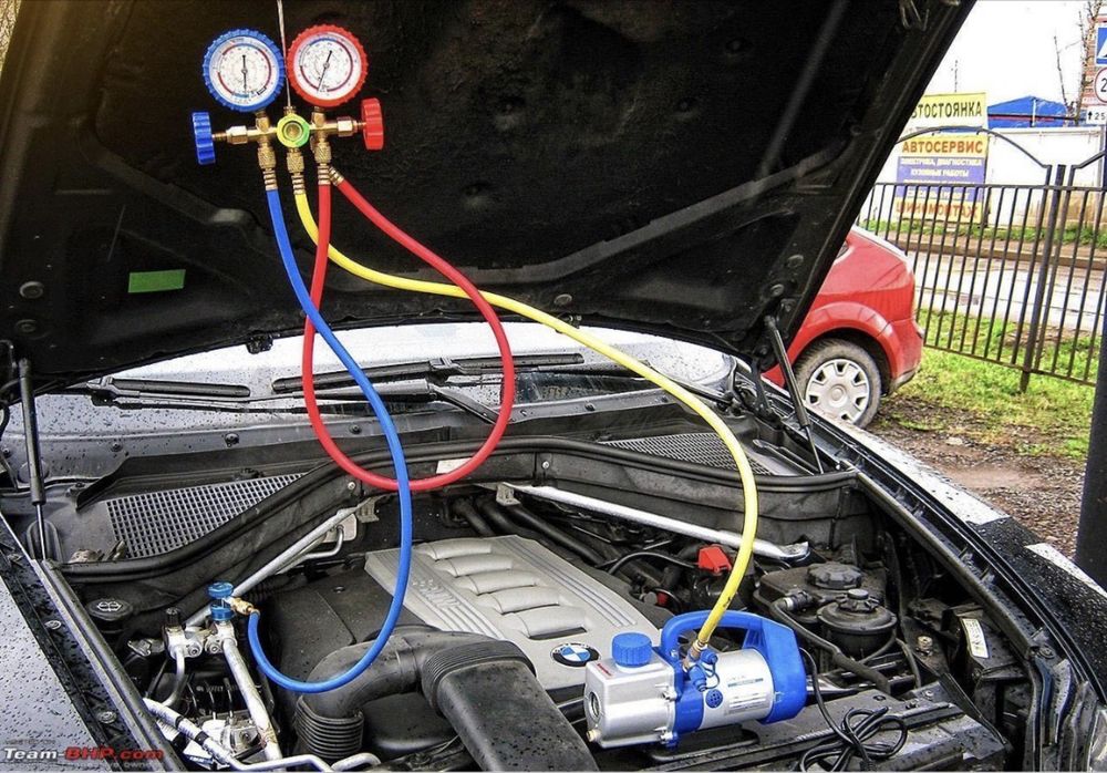 carregamento de ar condicionado do carro.