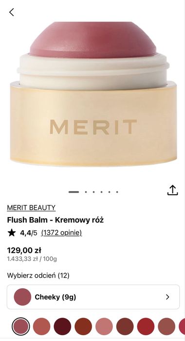 Merit kremowy róż Cheeky
