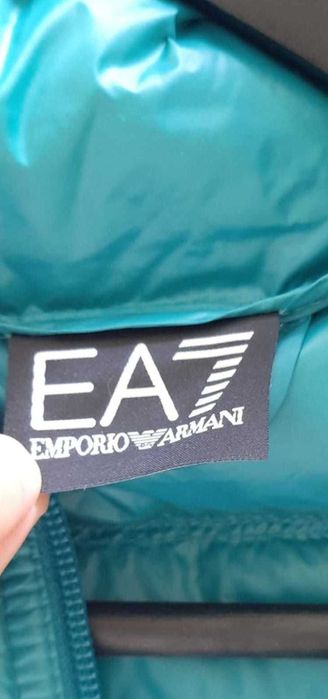 Kurtka wiosna / jesień męska EA7 Emporio Armani niebieska / zielona