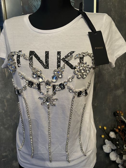 Piekna bluzka Pinko z kamieniami r.S