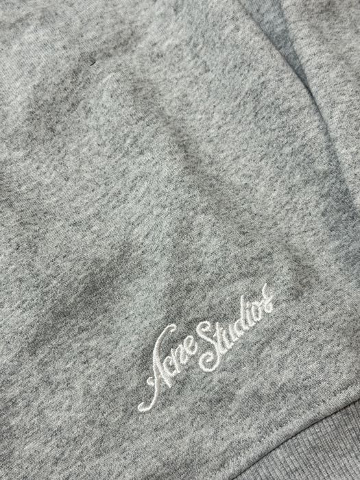 Зип худи Acne Studios Full Zip Grey Logo