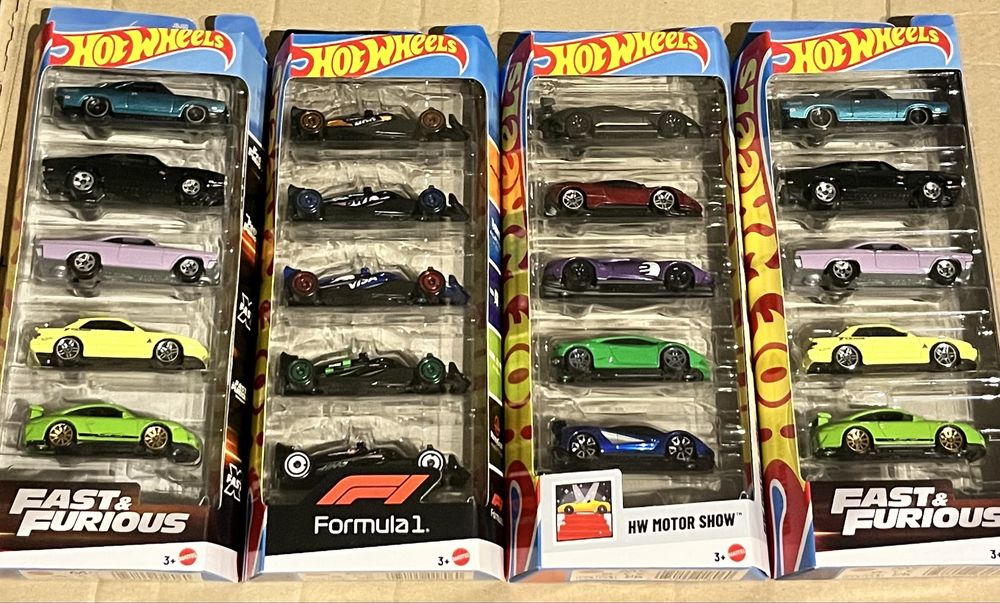 Pack 5 hot wheels