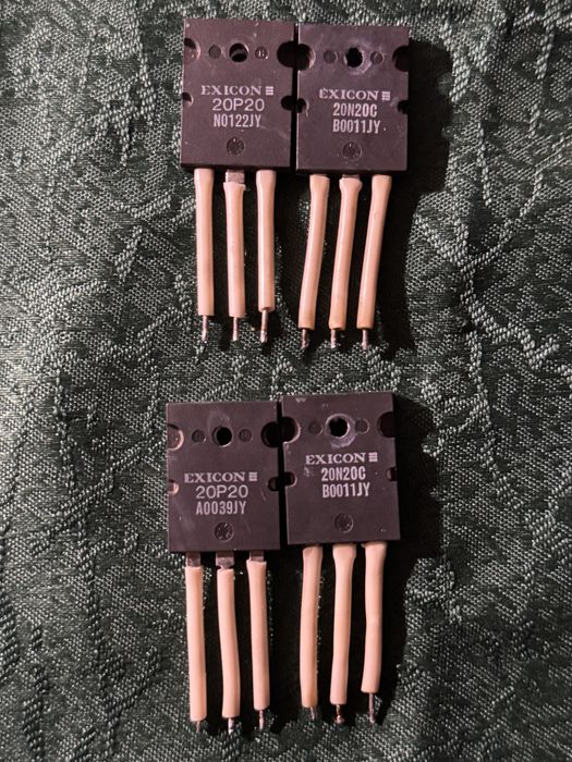 Оригінальні  транзистори MOSFET Exicon 20N20 / 20P20 (демонтаж, Hi-End)