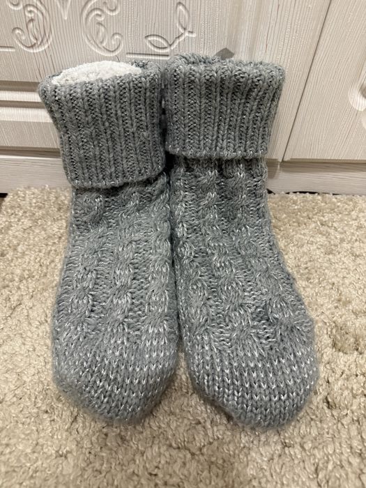 Теплі подвійні високі протискользящі носки