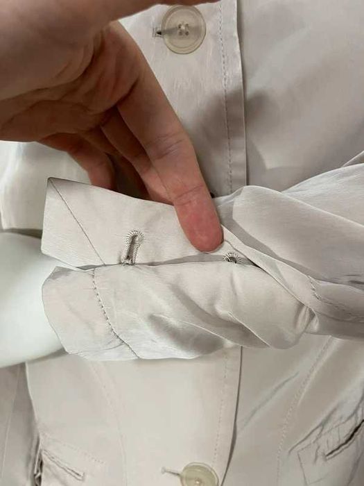Jil Sander Beżowa Marynarka z Jedwabiem