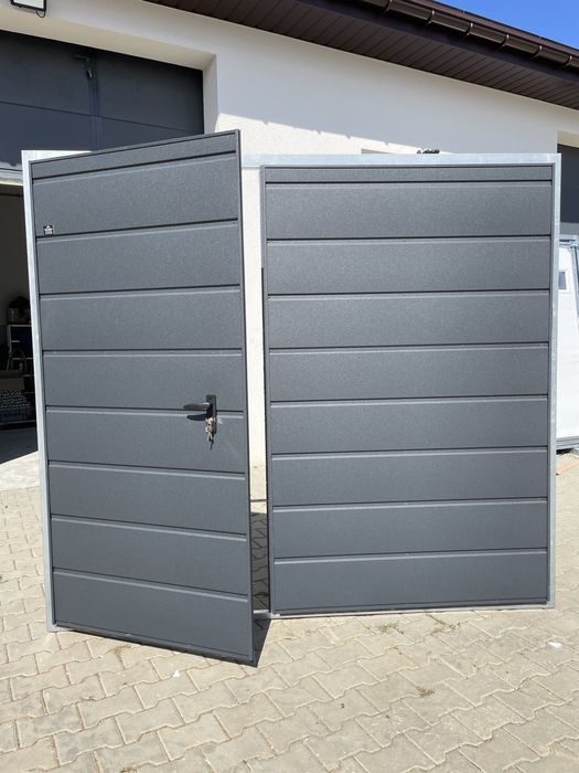 Bramy garazowe uchylne/ dwuskrzydłowe/ drzwi stalowe na wymiar
