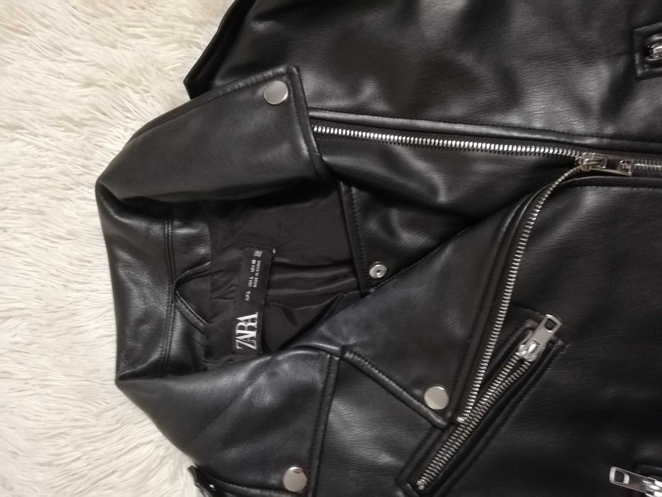 ramoneska Zara L 40 czarna ramoneska Zara biker M 38 L 40