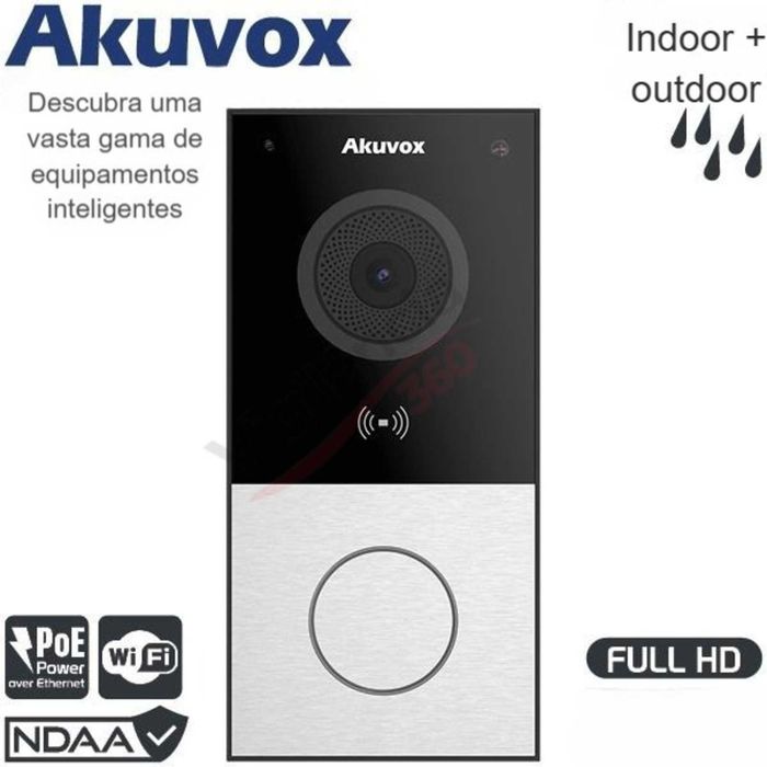 Videoporteiro IP WiFi FullHD com Monitor Touch 7” PoE NFC ONVIF - NOVO