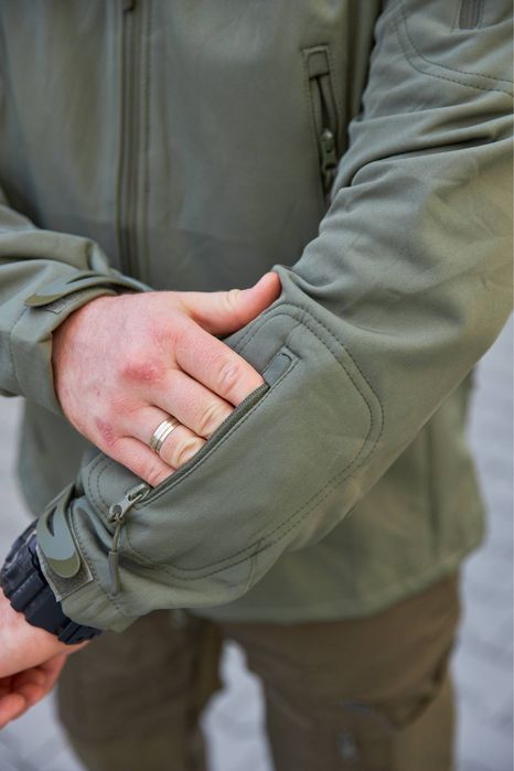 Куртка демісезонна Олива Soft Shell Shadow тактична водонепроникна