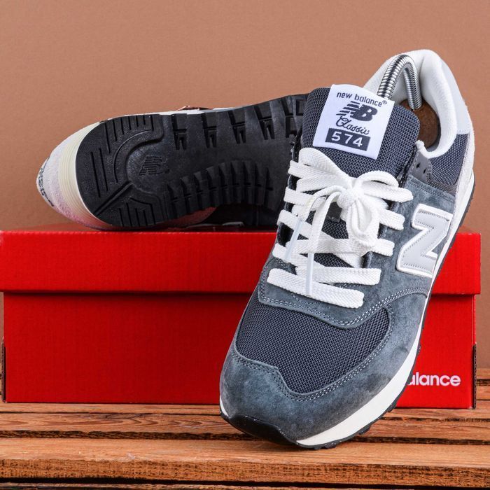 (1809) Кросівки New Balance 574 сірі з пісочним (41-46)