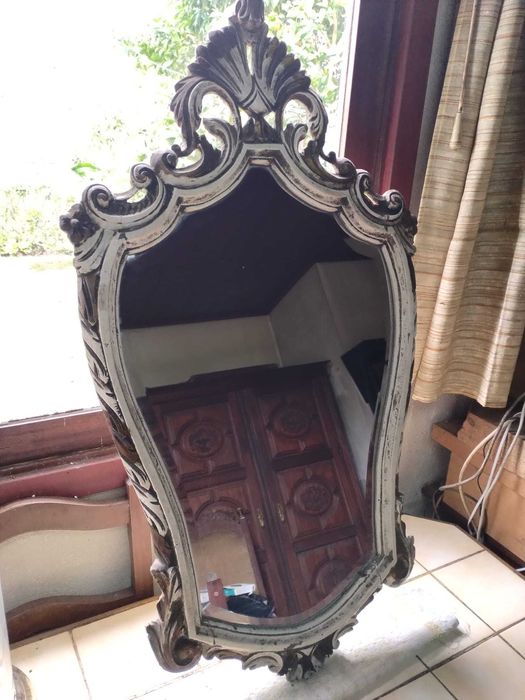 Espelho Antigo de Madeira