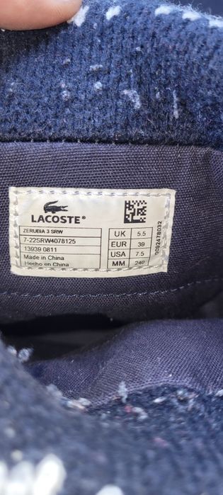 Śniegowce jak nowe Lacoste 38