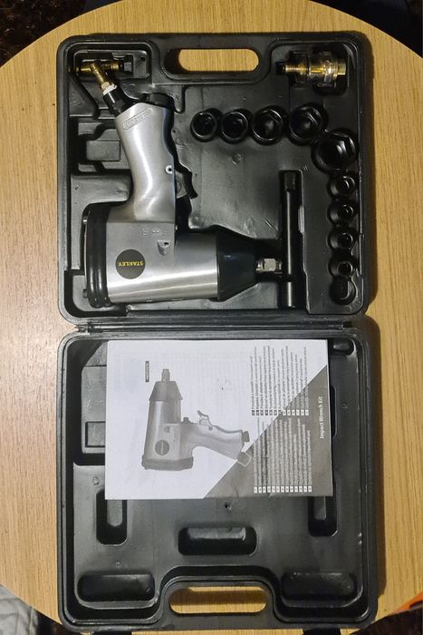 Chave de Impacto Pneumática Stanley 1/2" + Copos | Mala Original
