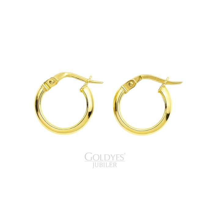 Złote kolczyki koła próby złota 585 14K