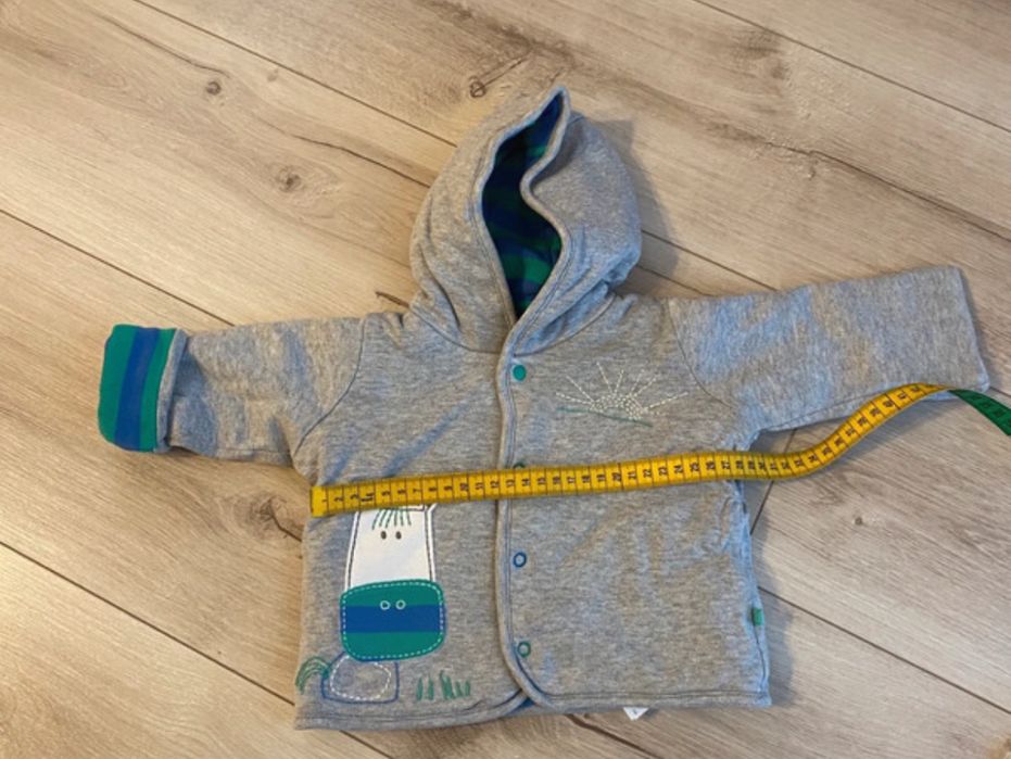 Ciepła bluza niemowlęca z kapturem, rozmiar 62, M&S