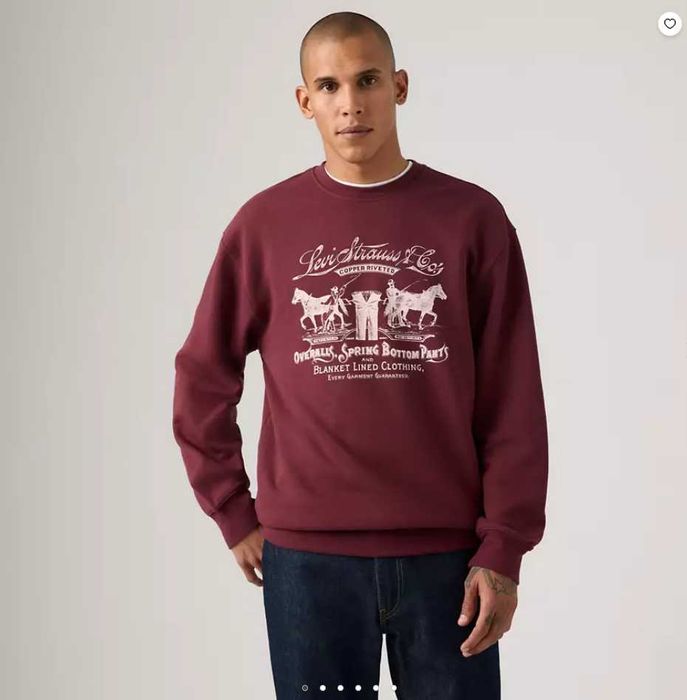 Новий оригінальний світшот Levi's Relaxed Graphic Crewneck Sweatshirt Розмір S-M