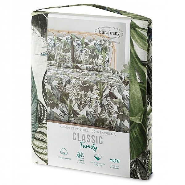 Pościel BAWEŁNIANA 140x200 poszewka 70x80/2 części classic Davos kompl