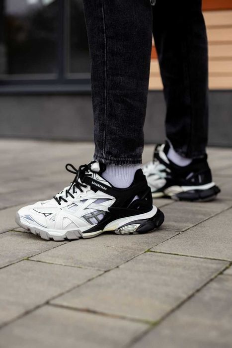 Мужские кроссовки Balenciaga Track 2 "Black/White" Размеры 40-45