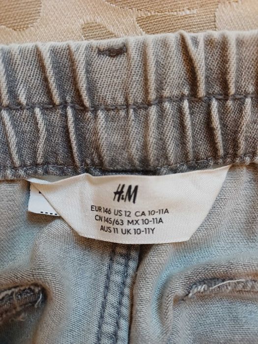 Jeansy cargo rozm. 146 H&M