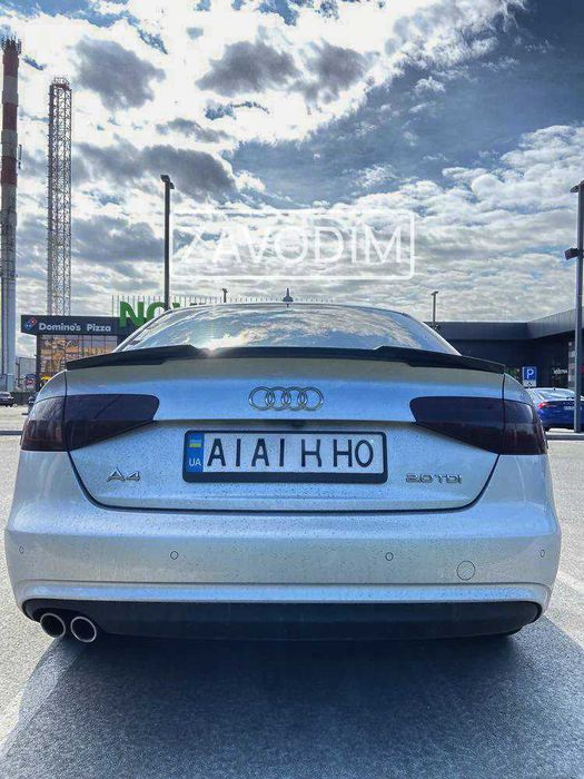 A4 B8 audi спойлер ЧОРНИЙ ГЛЯНЕЦЬ ABS M4 S4 стиль 09-16 ауди а4 б9 б8