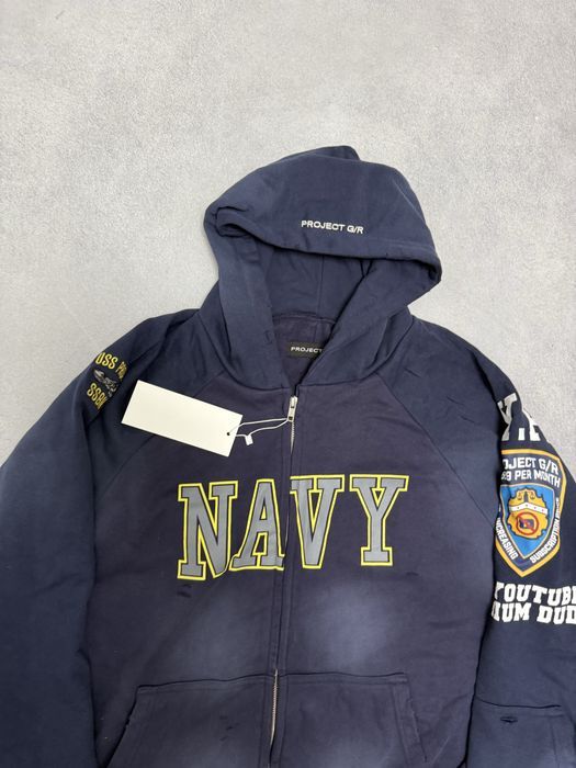 зип худи Grailz Project Navy  g/r vetements