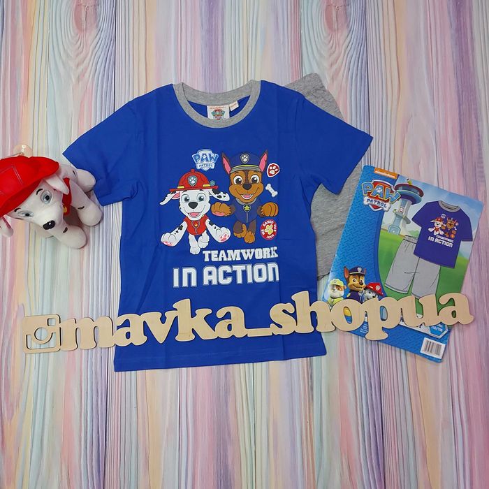 Щенячий патруль Paw patrol піжама шорти футболка літній костюм
