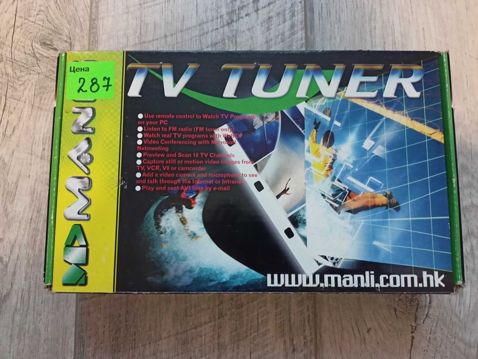 ТВ тюнер внутренний Manli (TV tuner) шина PCI, на чипе Philips SAA7134