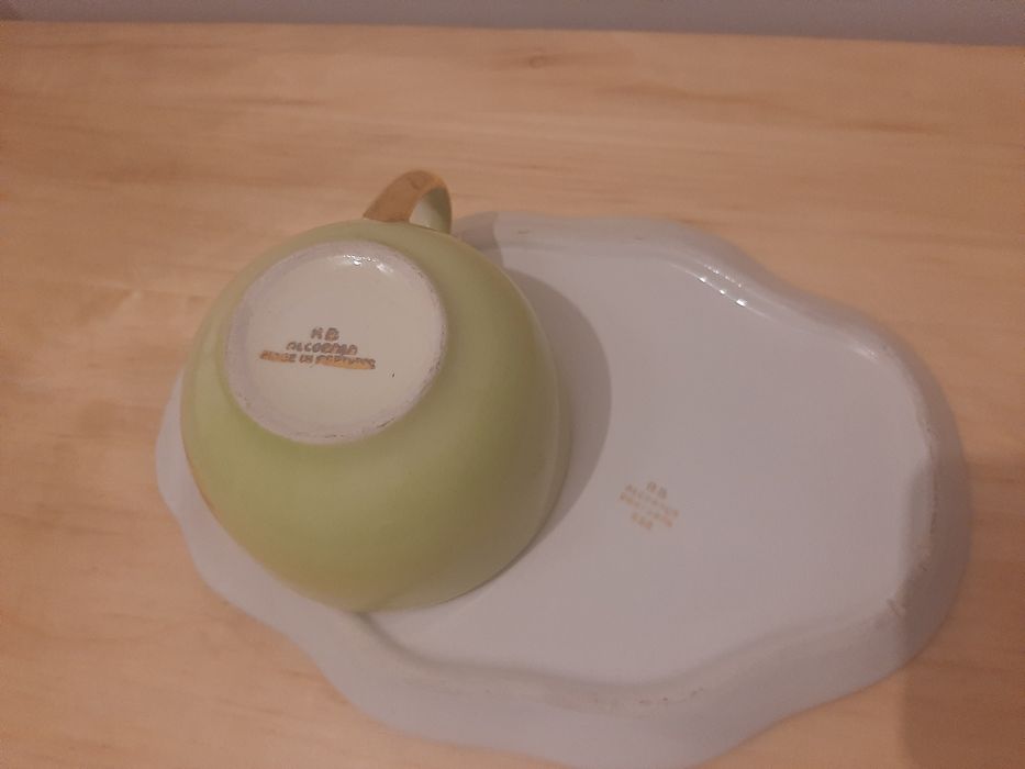 Almocadeira chavena  raul bernarda Alcobaça verde amarela