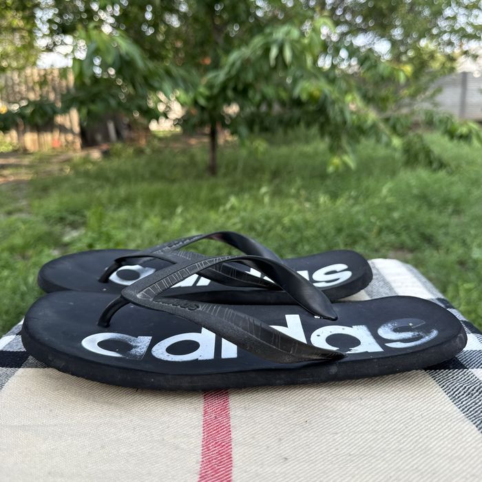 Сланцы Adidas Black/White, 40-41 размер, Оригинал, Тапочки, Шлёпки