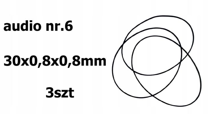 Paski Audio Magnetofonowe Nr.6 30x0,8x0,8mm 3szt