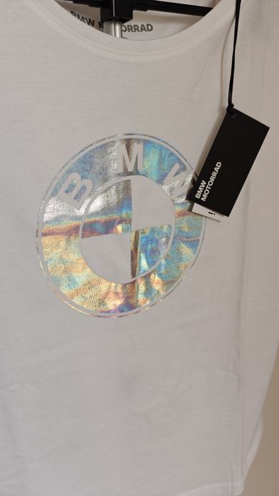 Nowy oryginalny damski T-shirt BMW Motorrad r. M