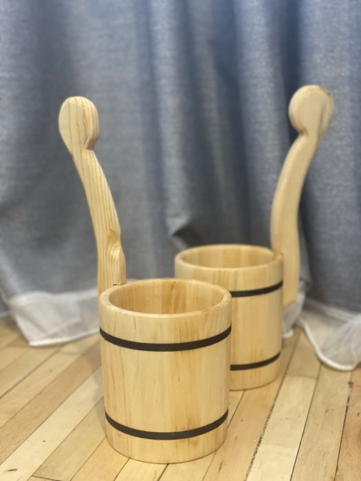 Відро деревяне  7л 10л 13л 18л черпаки деревяні для спа бані сауни