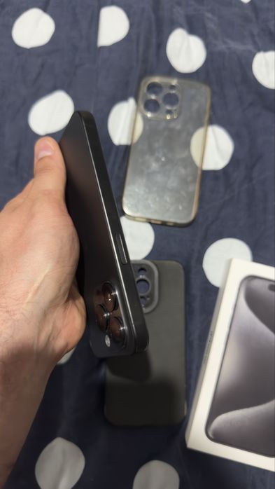 Apple Iphone 15 Pro Black Titanium 100% kondycji baterii, 128GB