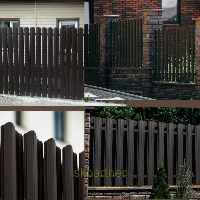 Металевий штахетник. Односторонній та двосторонній євроштахетник